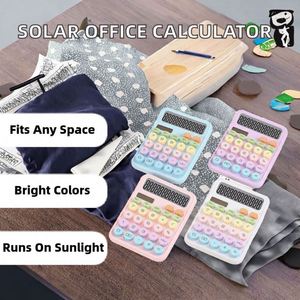 Portable <b>Electronic</b> Solar <b>Calendar</b> Calculator with Dual Power Supply Pink Color for Students' Examination - Product Image 2