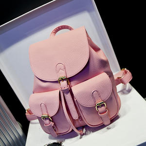 Venta al por mayor de nuevo diseño de cuero de gran capacidad de pulsera mochila de viaje universitaria mochilas de mujer - Product Image 1