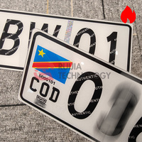Plaque d'immatriculation de voiture réfléchissante en acrylique épais, format standard, durable, décorative, pour extérieur, Congo 2026
