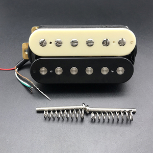Micros Humbucker à double bobine, couvercle noir et jaune, 50 mm pour manche / 52 mm pour pont, accessoires de remplacement pour <span class=keywords><strong>guitare</strong></span> - Product Image 2