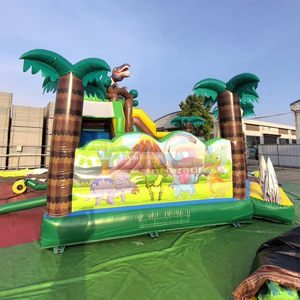 Aufblasbare hupfburg commercial jurassic funpark inflatable <b>bounce</b> house and slide combo playground for toddler - Product Image 3