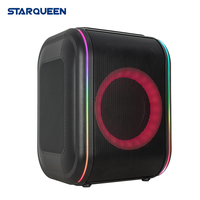 Grande remise Haut-parleurs portables 8 pouces TWS Petite boîte de son Bluetooth Karaoké Basse colorée Déflecteur amplifié USB Mini Audio