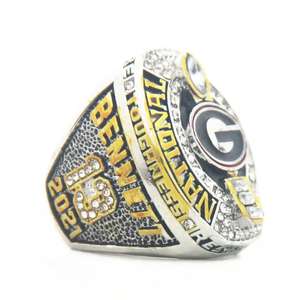 Nueva llegada joyería de moda anillos gruesos NCAA 2021 SEC Chicago Bulldogs College Campeonato <span class=keywords><strong>anillo</strong></span> Micro insertar diamantes de imitación - Product Image 3