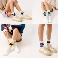 Chaussettes personnalisées avec logo de marque, broderie jacquard en gros pour hommes et femmes, chaussettes en coton écologiques personnalisées