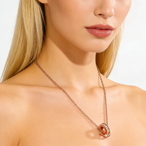 Elegante Collar de Letras de Acero Inoxidable 304 Chapado en Oro de 18K con Diamante Artificial y Cadena de Cable Hipoalergénica para Mujer - Product Image 6