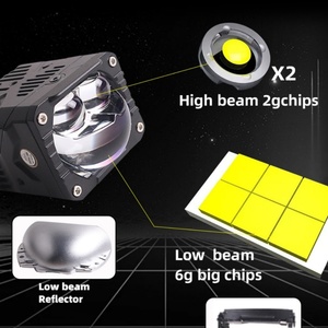 Sanvi S15 Bi-led Blue Lens 12v 58w 6000k Phare de voiture étanche universel à LED - Product Image 5
