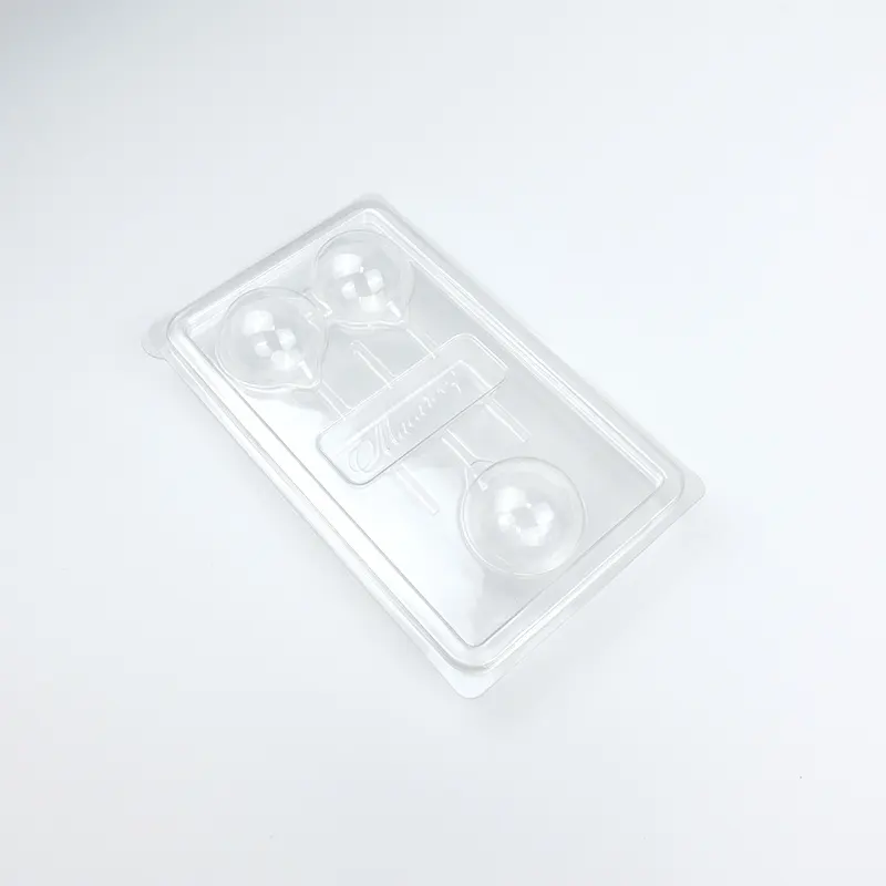 3 Pcs 롤리팝 케이크 팝 플라스틱 물집 삽입 트레이 상자 투명 PVC 디저트 캔디 포장 트레이