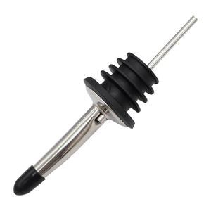 Dosificador de Bebidas de Acero Inoxidable con Tapón de Silicona y Tapa Antipolvo para Licores, Whisky y Vino - Product Image 1