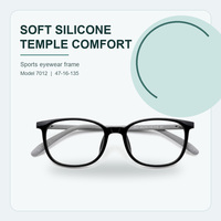 Lunettes de sport en silicone, lunettes anti-lumière bleue et montures optiques en gros pour hommes.