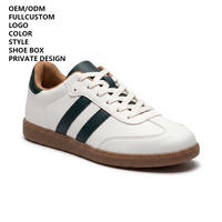 Prix d'usine ODM Chaussures basses pour hommes en faux daim avec patch sur l'embout, deux bandes latérales en PU, semelle extérieure antidérapante en caoutchouc TPR, 3 couleurs OEM ODM