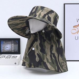 Chapeau de pêcheur unisexe à large bord en maille pour l'été, protection solaire extérieure, avec cache-visage et cache-cou, style safari, pour les loisirs et les fêtes - Product Image 5