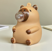 Porte-clés anti-stress Capybara souffleur de bulles, jouet de décompression, logo personnalisé, dessin animé