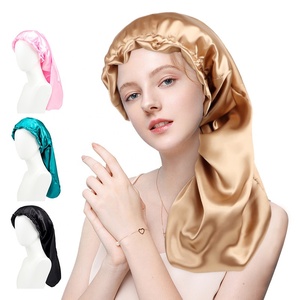Cappellino per parrucchieri in raso WD-A1266 capelli lunghi con treccia grande per dormire la notte berretto da notte e bevande cosmetici da <span class=keywords><strong>donna</strong></span> - Product Image 2