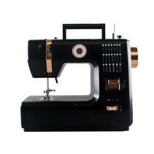 Máquina de coser de tela doméstica con marco de metal resistente con puntadas en zigzag overlock, directo de fábrica al