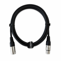 Câble de microphone XLR mâle-femelle OEM CH-R043 avec blindage spiralé, gaine en PVC, conducteur en cuivre sans oxygène