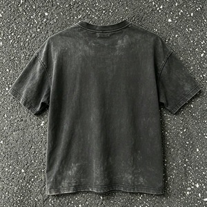 เสื้อยืดคอกลมผ้าฝ้าย 100% สีดำสำหรับผู้ชาย ดีไซน์สั่งทำพิเศษ ระบายอากาศได้ดี เป็นมิตรกับสิ่<span class=keywords><strong>ง</strong></span>แวดล้อม พิมพ์ลายพลาสติซอล สไตล์สตรีทแวร์ น้ำหนักมาก - Product Image 2