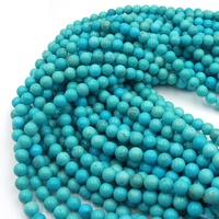 Perles Rondes de 8 mm en Turquoise Naturelle Bleu Vert pour la Fabrication de Bijoux, Bracelet Énergétique, Collier, Boucles d'Oreilles, Fournitures DIY