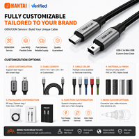 Câble USB C vers Mini USB tressé durable, haute vitesse de charge et synchronisation, pour disque dur externe, appareil photo numérique, appareil GPS