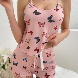 Set <span class=keywords><strong>Pigiama</strong></span> <span class=keywords><strong>Donna</strong></span> 2 Pezzi in Raso Termico, Classico Romantico di Lusso, Casual, Sexy Lingerie Estiva in Maglia <span class=keywords><strong>XXL</strong></span> - Product Image 3