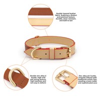 Colliers et laisses pour chiens et chats en cuir de luxe avec logo personnalisé, accessoires de créateur, vente en gros