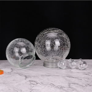 En gros, abat-jour en verre d'extérieur, boules décoratives, couvercles de bougies décoratifs pour jardin à effet craquelé, design personnalisé - Product Image 3