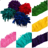 Plumes de coq noires de 6 à 8 pouces en gros pour le carnaval, plumes de coq pour la pêche à la mouche