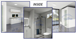 Casa Contenedor de 6 <span class=keywords><strong>m</strong></span> con Estructura de Acero, Personalizable, Estándares Australianos, Casa Pequeña Transportable en Contenedor de 20 pies - Product Image 3