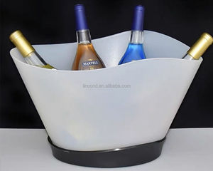 Cubo de hielo recargable de plástico de 12L PP que brilla intensamente con LED personalizado recargable para uso en discoteca de fiesta - Product Image 2