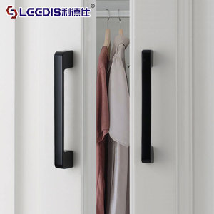 American Style Black Cabinet Handle Aluminum Alloy Bar Shape For Kitchen <b>Wardrobe</b> Drawer Furniture Hardware - Product Image 2