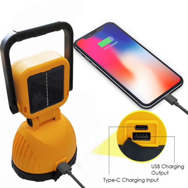 Portable Searchlight Mobile Lamp Power Strong Flashlight Usb Charging Led Working Outdoor Camping