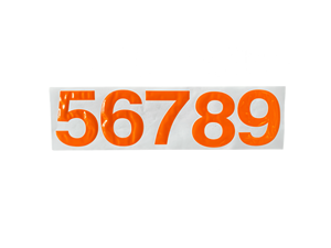 Autocollants réfléchissants numérotés, vert fluorescent, <span class=keywords><strong>orange</strong></span>, autocollants de sécurité en PVC auto-adhésifs pour véhicule et boîte aux lettres - Product Image 4