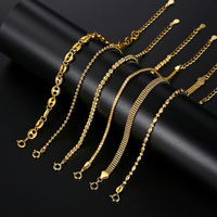 Ensemble de bijoux minimaliste pour femmes, 925 bracelet en argent sterling, plaqué or, chaîne en feuilles d'or, collier à maille plate, chaîne prime