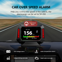 Herramientas para Vehículos P21 Hud OBD2 Gps Pantalla de Visualización Frontal Electrónica para Automóviles Medidor Inteligente Inclinómetro para Automóviles con Advertencia de Vuelco para Todos los Automóviles