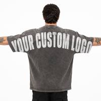 Fabricante de Camisetas con Lavado Ácido Personalizado, 300GSM, Algodón con Acabado Vintage Desgastado, Camiseta Blanca para Hombre, Estilo Urbano