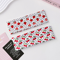 Bandeau élastique à pois cerise et fraise pour femmes et filles, idéal pour le sport, la gym, le yoga – Accessoires capillaires mignons, personnalisables avec logo