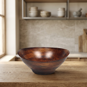 Juego de Tazones para Servir de Madera de Acacia Real, Diseño Vintage, Ecológico, Pulido, Modelo NA215 BS International 0.4kg, para Hoteles y Restaurantes - Product Image 1