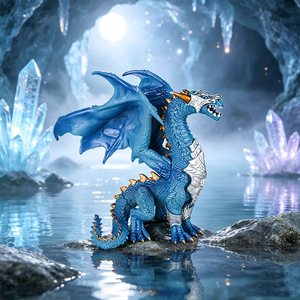 Modèles d'animaux de simulation transfrontaliers pour enfants yxs : Dragon Gardien, Dragon Marin, Dragon Volant sur Glace, Dragon Volant, Griffon - Product Image 2