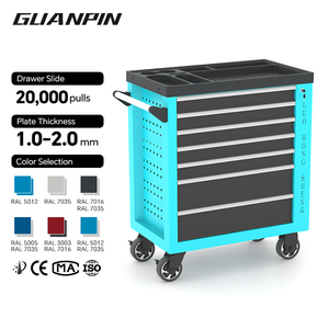 Armoire à outils roulante de type tiroir avec plan de travail personnalisable, chariot de rangement d'outils d'atelier mobile - Product Image 1