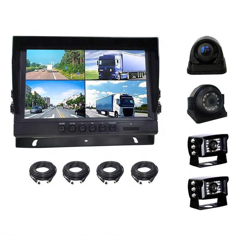 Новое поступление 1080P 7 дюймов автомобильный Quad сплит-монитор встроенный DVR видео запись аналоговая камера высокого разрешения 4 канала Мобильный dvr автомобильный монитор камеры заднего вида