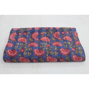 Cubrecama y Colcha Kantha Más Vendidos, Hechos a Mano, de Algodón Estampado, Lavables, Suaves, Ecológicos, Decoración para el Hogar, Regalo de Inauguración - Product Image 3