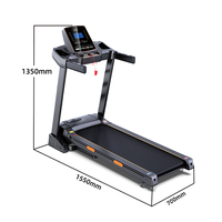 Caminadora Plegable para Gimnasio, Caminadora para el Hogar con Inclinación, Caminadora Eléctrica con Pantalla LCD