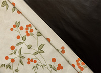 Nouveauté Rideaux occultants floraux 100% polyester, rideaux imprimés de fleurs beiges pour la décoration de fenêtres à domicile