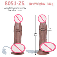 Dildo en silicone double couche avec fonction de pulvérisation d'eau, pour le nettoyage des zones intimes, utilisation comme lavement, pour l'orgasme, portable pour lesbiennes