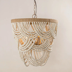 Rustica fattoria luce rustica lampadario con perline Vintage lampada a pendente per cucina isola sala da pranzo - Product Image 2