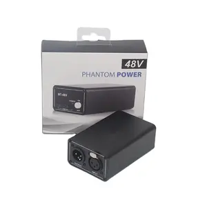 New arrival model Rechargeable 48V supply phantom power with USB 5V interface for condenser studio microphone