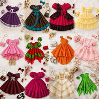 Nouvelle Robe de Princesse pour Filles 2-10 Ans, Manches Courtes, Tulle Bouffant, Longueur Genou, Lavable, Été 2026 – Idéale pour Fêtes d'Anniversaire