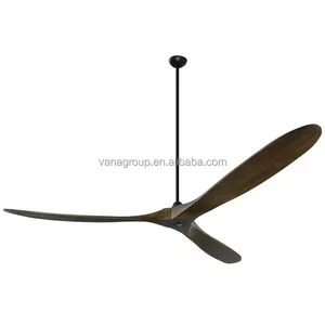 Ventilateur de plafond de 60 pouces de marque supérieure <span class=keywords><strong>2021</strong></span>, noir mat, ventilateur de plafond de 72 pouces, longue tige de descente, pales de ventilateur de plafond en bois - Product Image 1