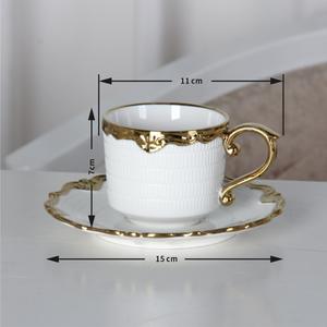 Utensílios De Porcelana De Luxo Real Panelas Louças Pratos De Jantar Conjuntos De Louça Nórdica Louça De Cerâmica Conjunto Com Aro De Ouro - Product Image 6