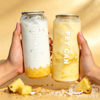 Bouteilles de bière rechargeables en PET transparent de qualité alimentaire 16 oz/500 ml/700 ml avec impression sérigraphique et ouverture facile pour usage industriel