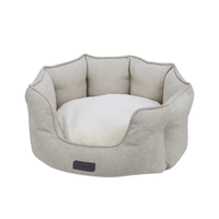 Lit pour chat en fourrure de lapin luxueuse et durable, nid ovale pour animaux de compagnie, amovible, lavable, lit pour chien de haute qualité